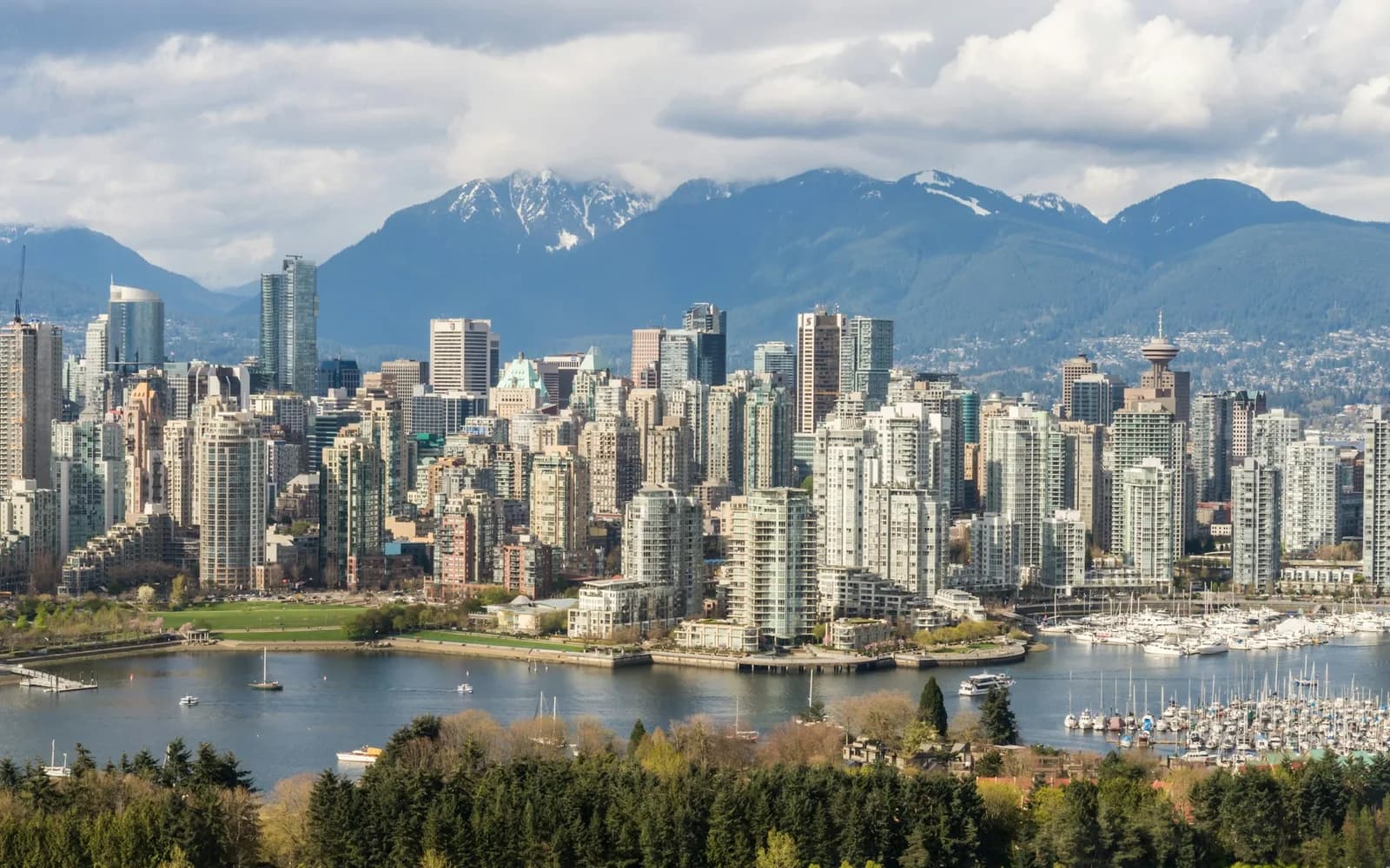 The Vancouver skyline in clear daytime light